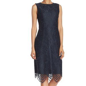 Sharagano Scalloped Hem Sleeveless Lace Dress 12